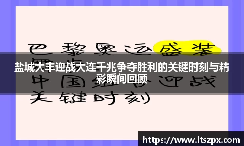 盐城大丰迎战大连千兆争夺胜利的关键时刻与精彩瞬间回顾